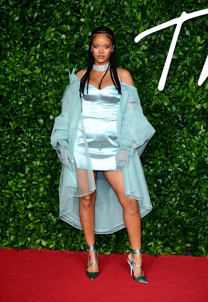 Rihanna attending the Fashion Awards 2019