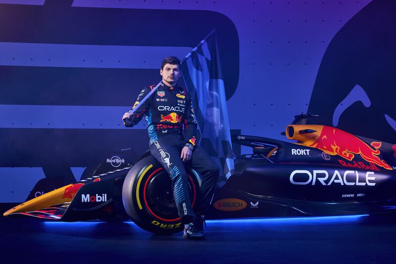 World champion Max Verstappen, pictured at the Red Bull launch attended by Horner last month