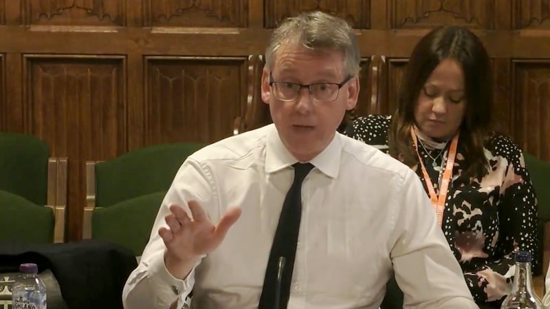 Sir Julian Hartley appearing before the Health and Social Care Committee in the House of Commons in London on Wednesday