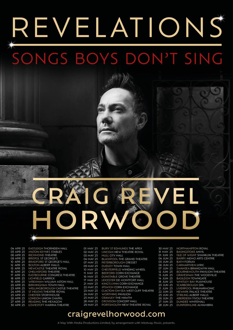 Craig Revel Horwood is going on tour in 2025 to perform songs from his debut album.