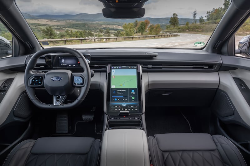 The interior is almost identical to the Explorer. (Ford)