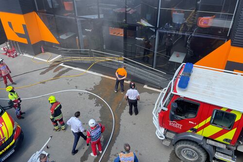 McLaren staff member taken to hospital after fire in team hub at Spanish GP