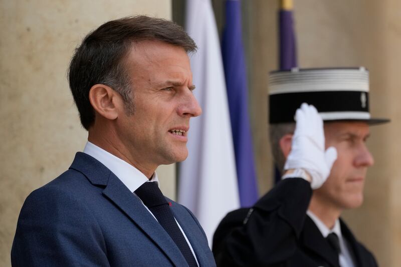 French president Emmanuel Macron called the early election in hopes of shoring up support for his government (Thibault Camus/AP)