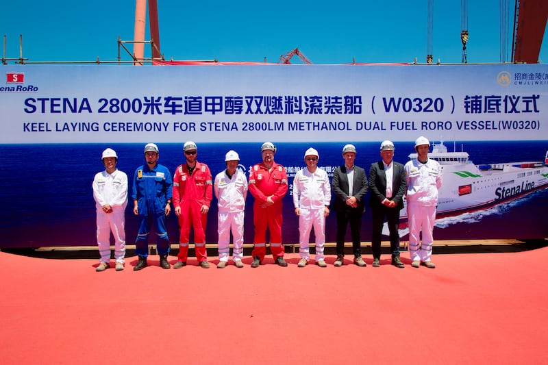 Swedish ferry company Stena Line has hit a key milestone in its fleet investment programme with the keel laying in China of the first ‘NewMax’ vessel, which will be deployed on the Belfast-Heysham route from autumn 2025