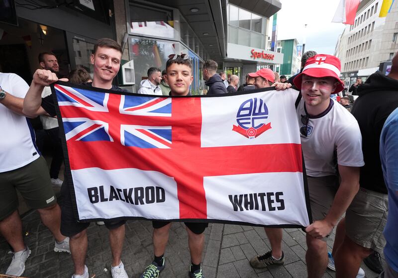 England fans have flocked to Gelsenkirchen ahead of the game against Serbia