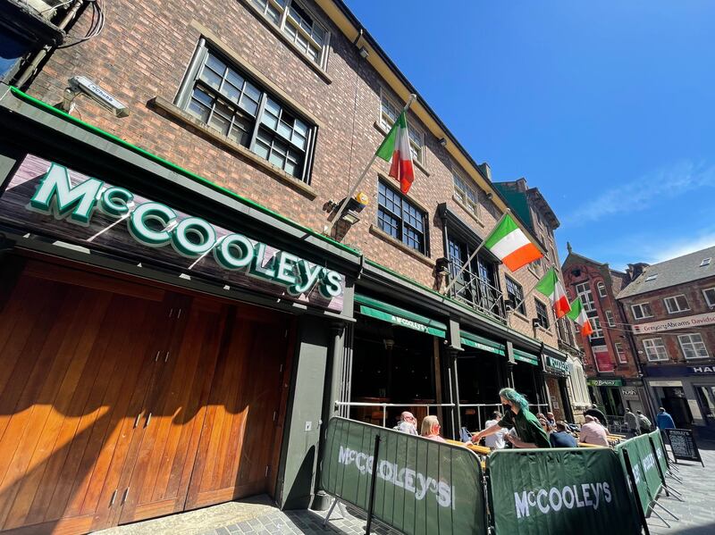 Scene of the attack, McCooley's in Liverpool