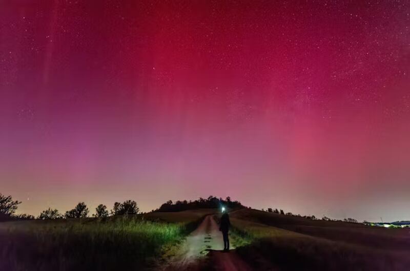 The May 2024 aurora was visible in the Emilia-Romagna region of northern Italy as well. Luca Argalia/Flickr, CC BY-NC-SA