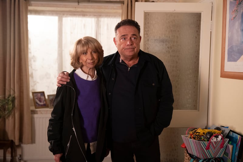 Gail Rodwell with Jesse Chadwick (Danielle Baguley/Coronation Street/ITV)