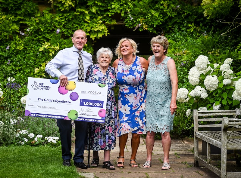 Audrey Cobb, 87, and her three children David Cobb, 67, Carol Nobbs, 55 and 60-year-old Sandra Digby, have each won a share of £1,000,000 after their syndicate’s lottery numbers came in.