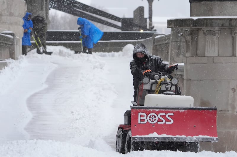 St Louis was one of several cities to experience heavy snowfall (AP)