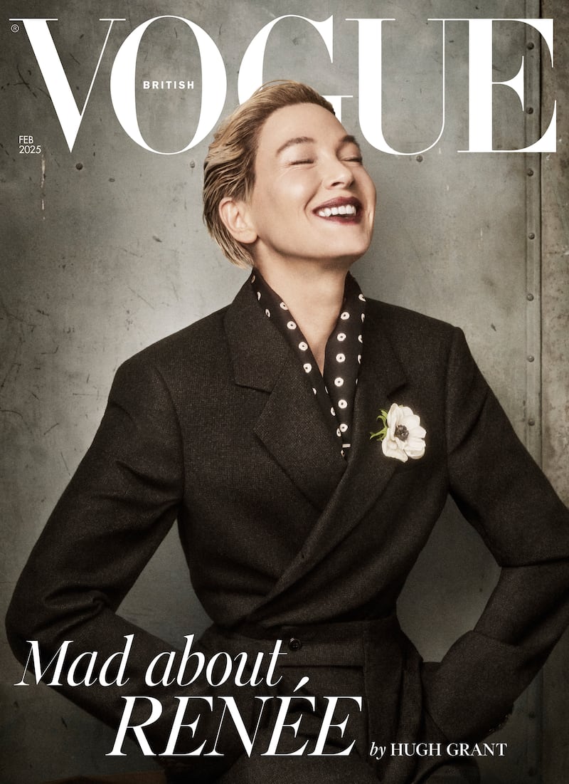 The cover star of British Vogue Renee Zellweger. (Nikolai von Bismarck/ British Vogue)