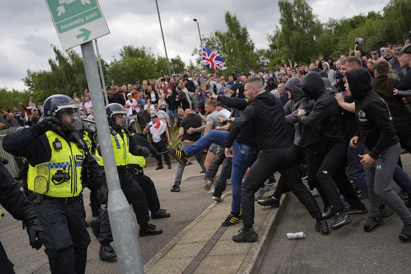 Drew Jarvis is one of a series of people being sentenced at Sheffield Crown Court after violence at the Holiday Inn Express, near Rotherham