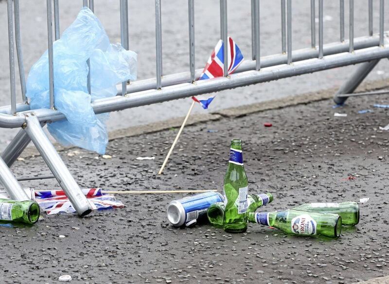 Street drinking is a prominent feature of the Twelfth parade through Belfast