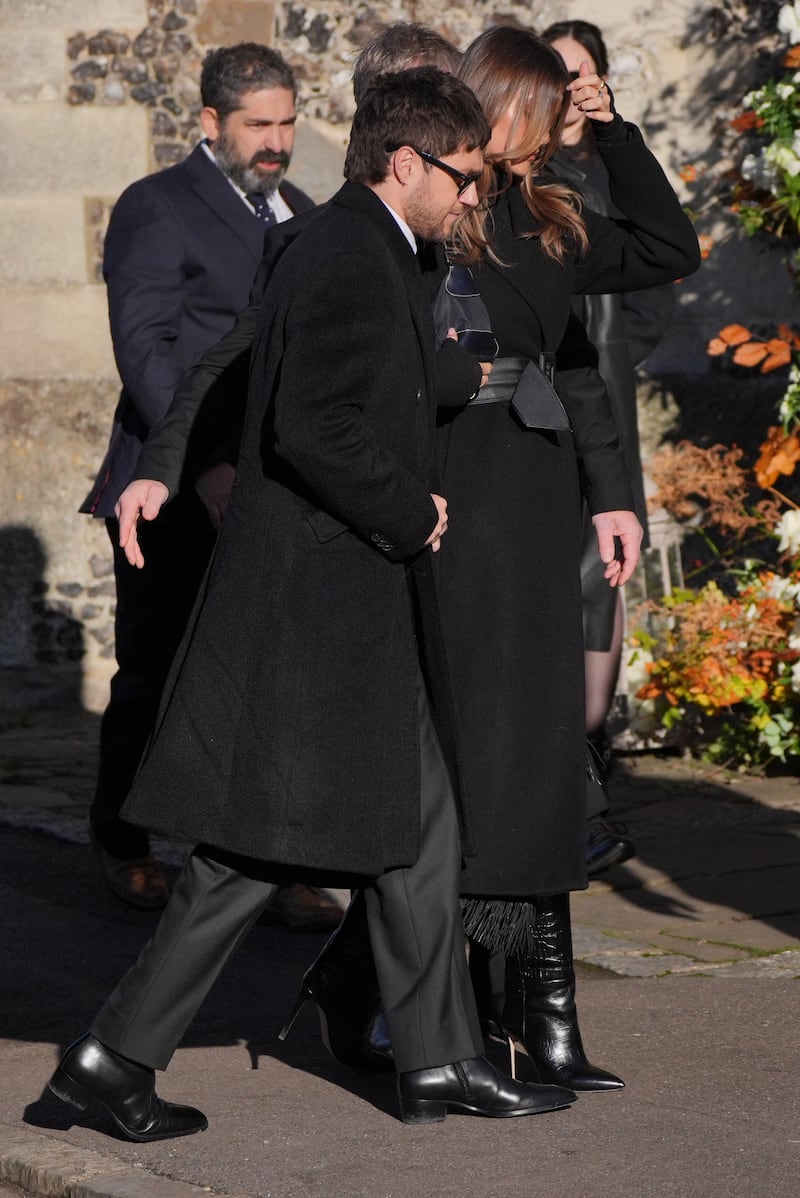 Former One Direction band member Niall Horan (centre) arrives for the funeral service of One Direction singer Liam Payne at St Mary’s Church in Amersham, Buckinghamshire