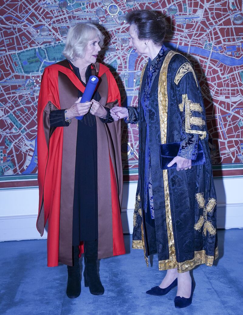 Anne and Camilla in their ceremonial robes