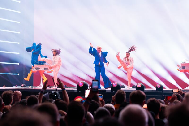 Joost Klein performs Europapa at the second semi-final