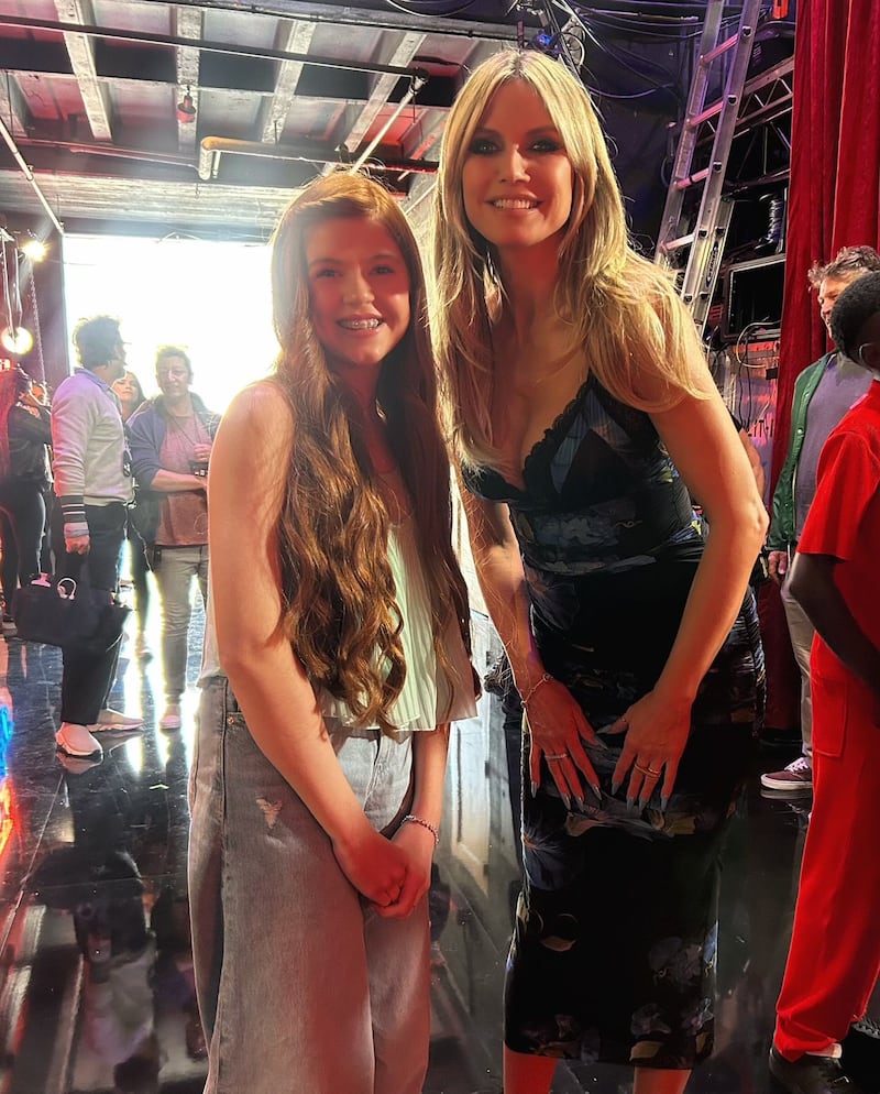 Sophie with America's Got Talent judge Heidi Klum.