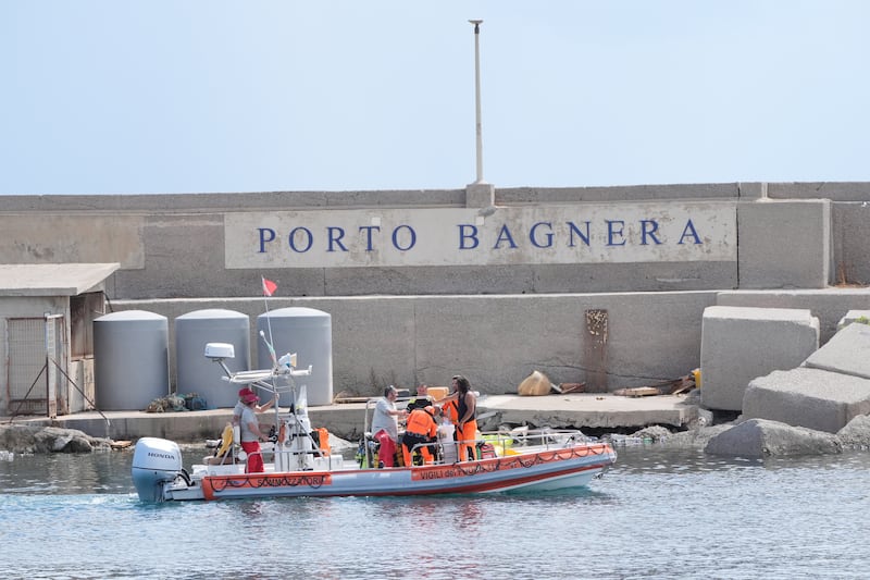 Italian emergency services heading out to sea