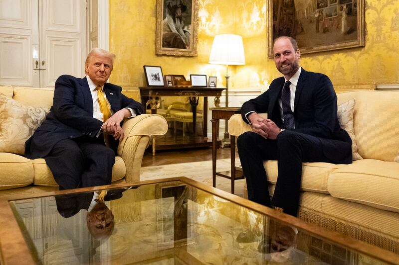 The Prince of Wales meeting US President-elect Donald Trump in Paris