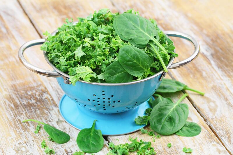 Kale and spinach are great plant-based sources of calcium