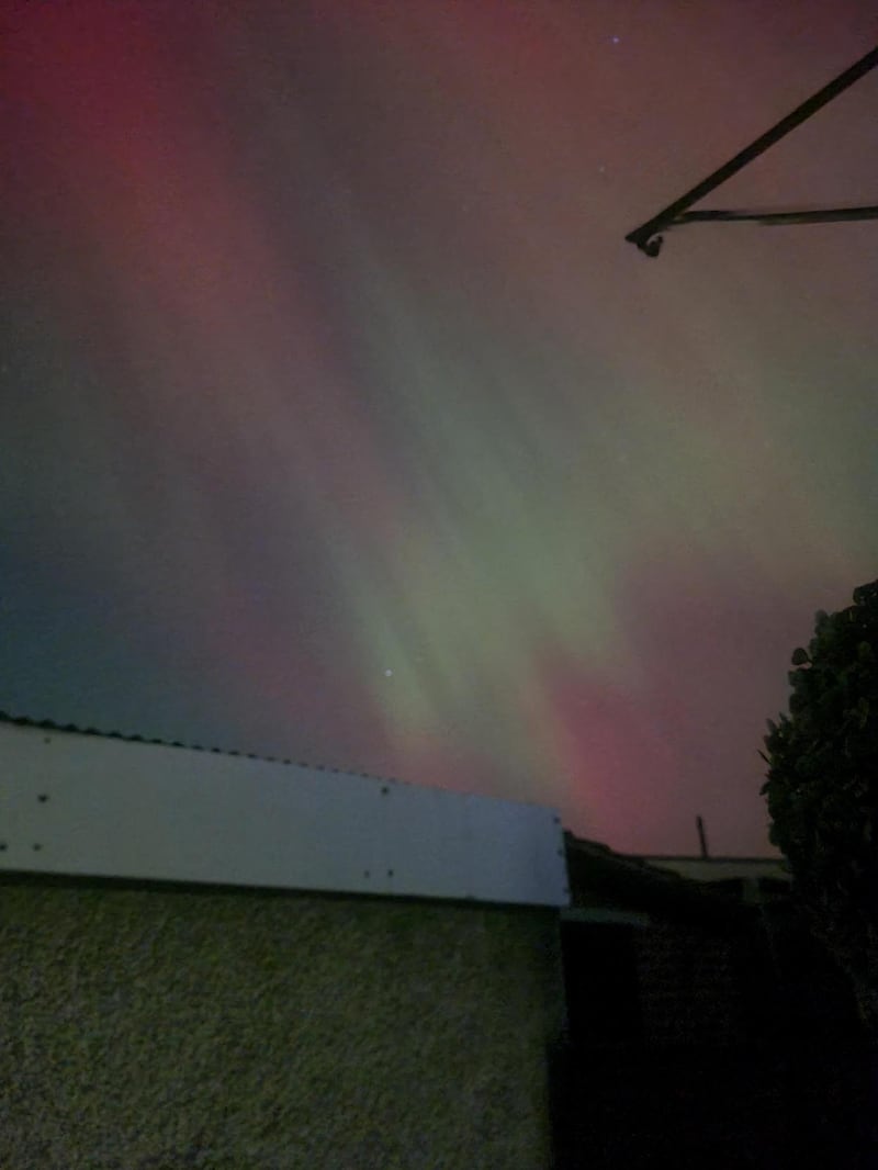 The northern lights were visible in the west of the city