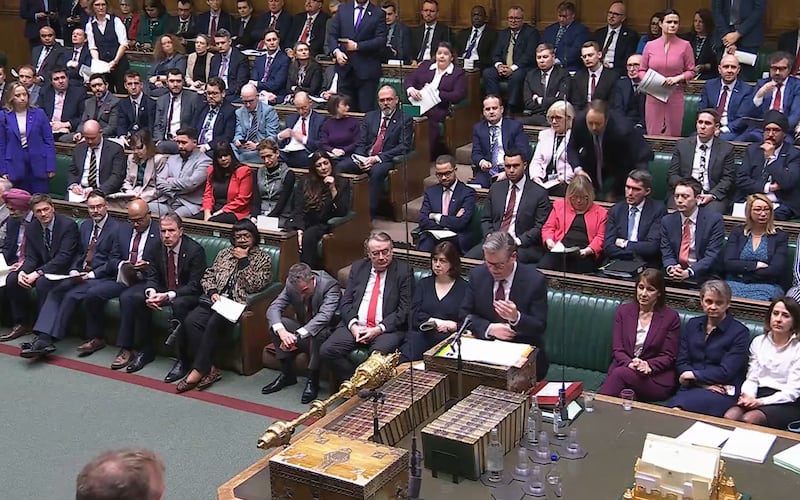 Prime Minister Sir Keir Starmer speaking during Prime Minister’s Questions in the House of Commons (House of Commons/UK Parliament)