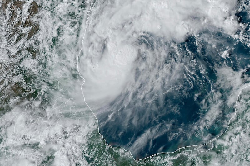 The storm is expected to make landfall on Wednesday NOAA via AP)