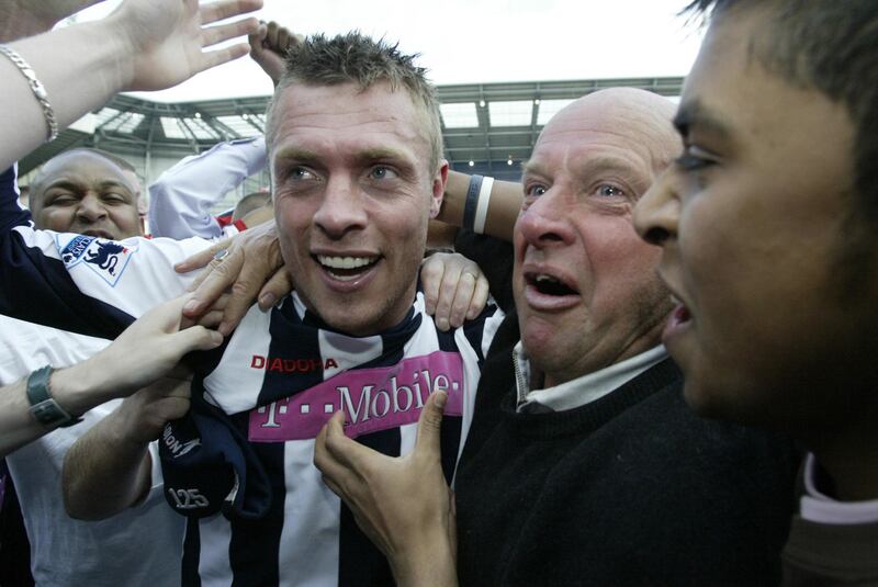 West Brom narrowly escaped in 2005 as Geoff Horsfield inspired a last-day win over Portsmouth