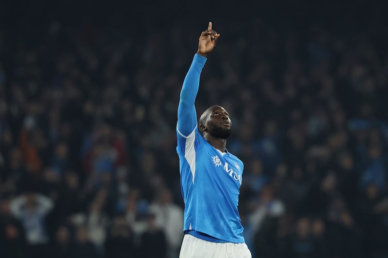 Romelu Lukaku scored the winner as Napoli beat Juventus 2-1 (Alessandro Garofalo/AP)