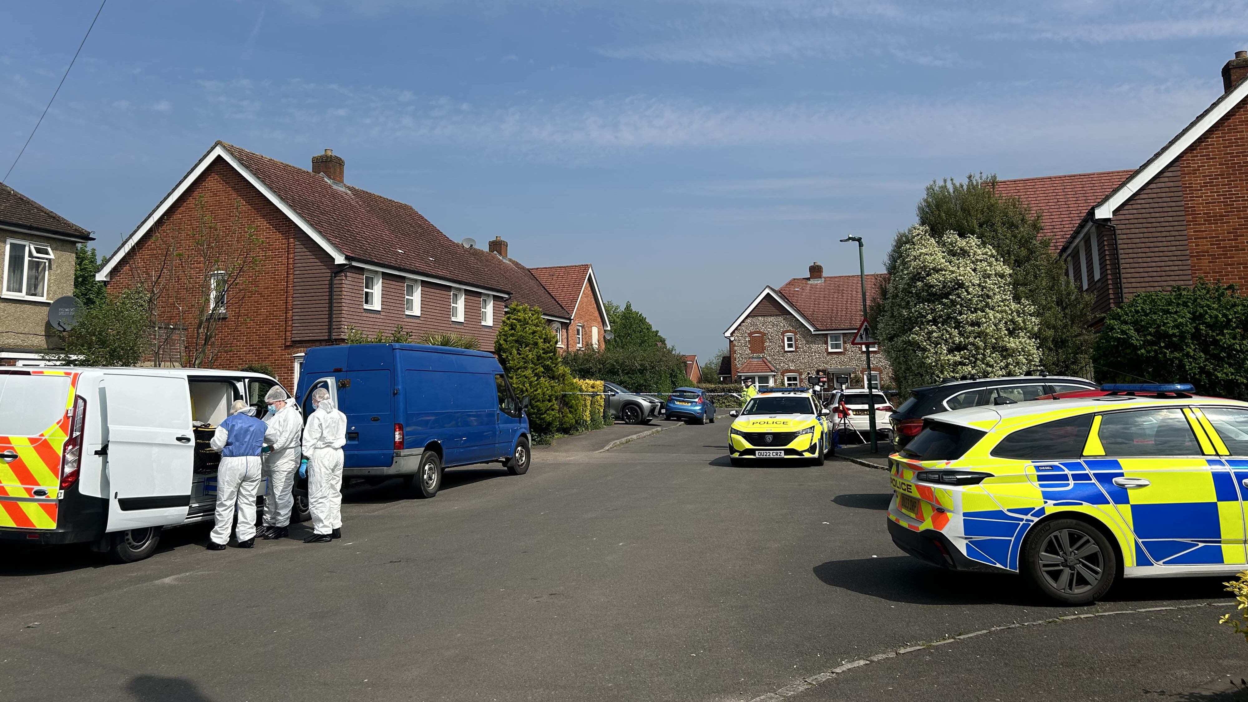 Police and forensics teams attended the scene after the incident