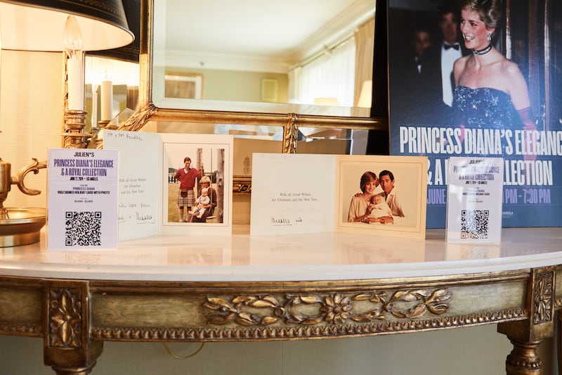 Handwritten cards feature in Princess Diana’s Elegance And A Royal Collection auction (Julien’s Auctions)