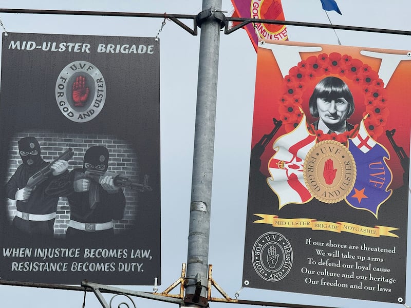 UVF signs in Moygashel, Co Tyrone.