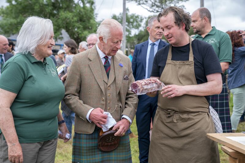 Charles was presented with a saddle of venison to take home