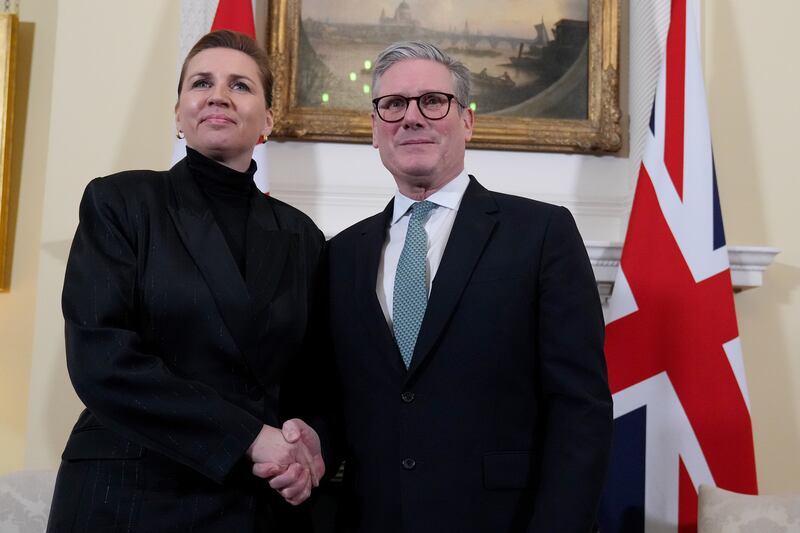 Prime Minister Sir Keir Starmer welcomes Prime Minister of Denmark Mette Frederiksen to 10 Downing Street