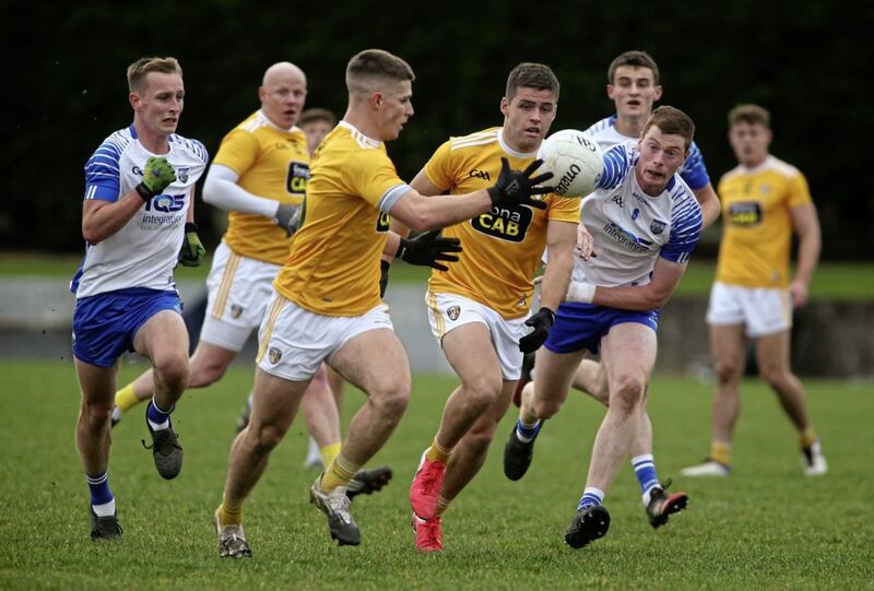 Despite last weekend&#39;s victory over Waterford, Antrim missed out on promotion from Division Four of the National Football League. Picture by Seamus Loughran 