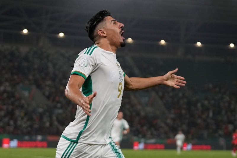 Baghdad Bounedjah put Algeria in front (Themba Hadebe/AP).