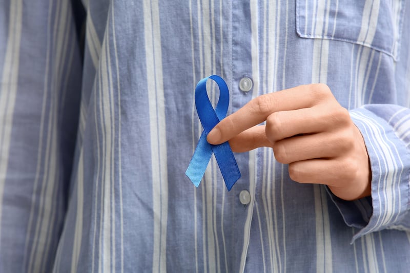 Dark blue is the official colour for colorectal cancer, and is often worn to raise awareness and show support for those affected by the disease