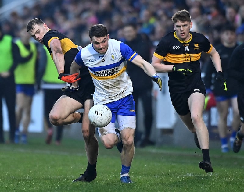 Sunday 12th January 2025
Niall Kelly of Errigal Ciaran in action against Mark O’Shea of Dr Croke’s in the All Ireland Club Senior championship Semi Final at St Conleth’s Park Newbridge, Co. Kildare. Picture Oliver McVeigh