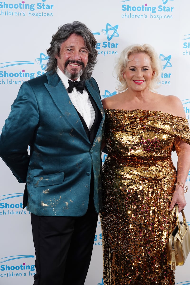 Laurence Llewelyn-Bowen and Jackie Bowen arriving for the annual Shooting Star Ball in aid of leading children’s hospice charity Shooting Star Children’s Hospices, at the Royal Lancaster, in London. Picture date: Friday November 10, 2023.