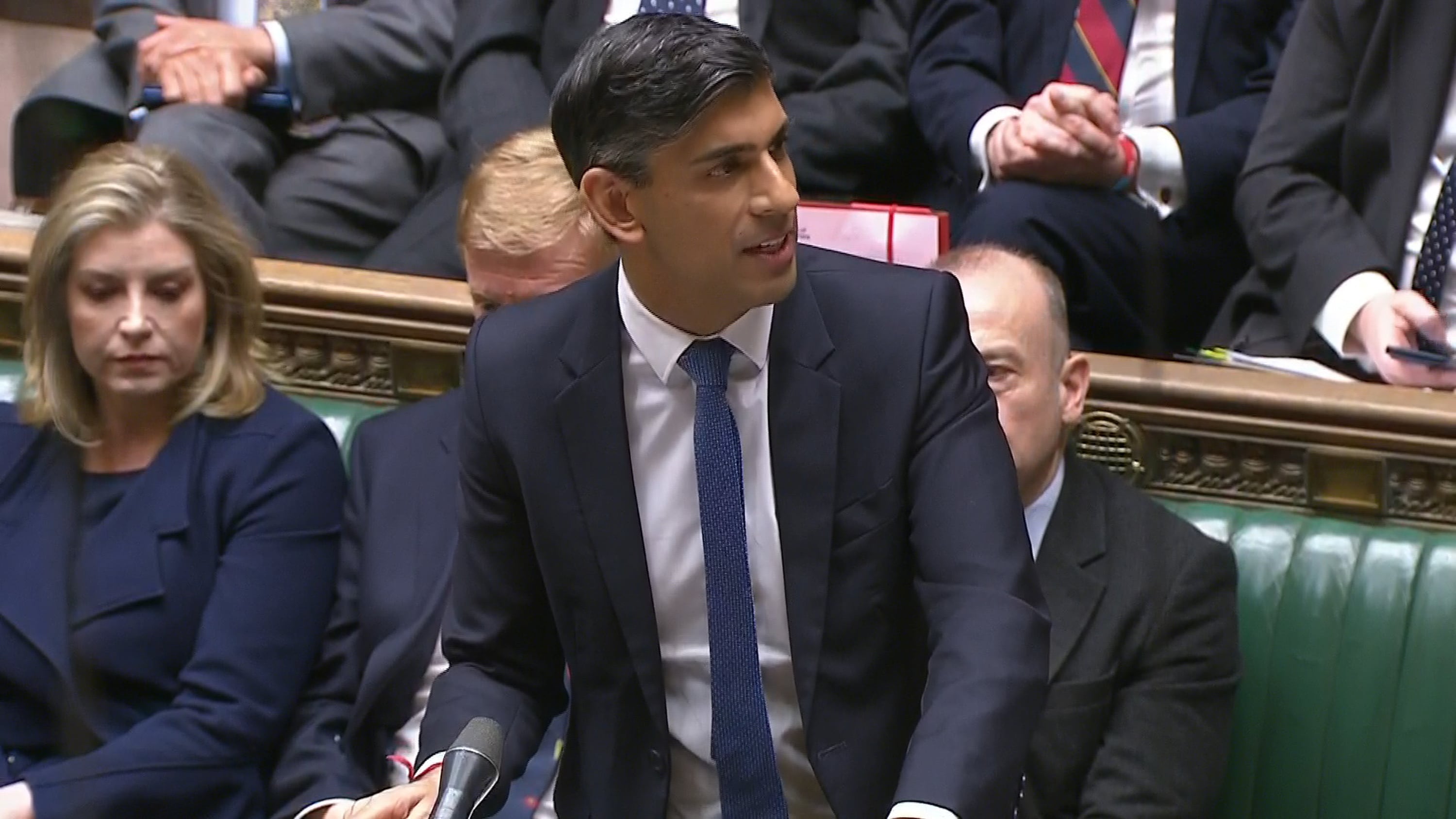 Rishi Sunak speaks during Prime Minister’s Questions in the House of Commons