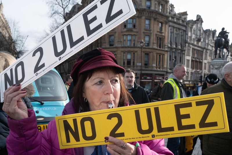 Anti-Ulez protesters have descended on Trafalgar Square and Parliament Square in London several times