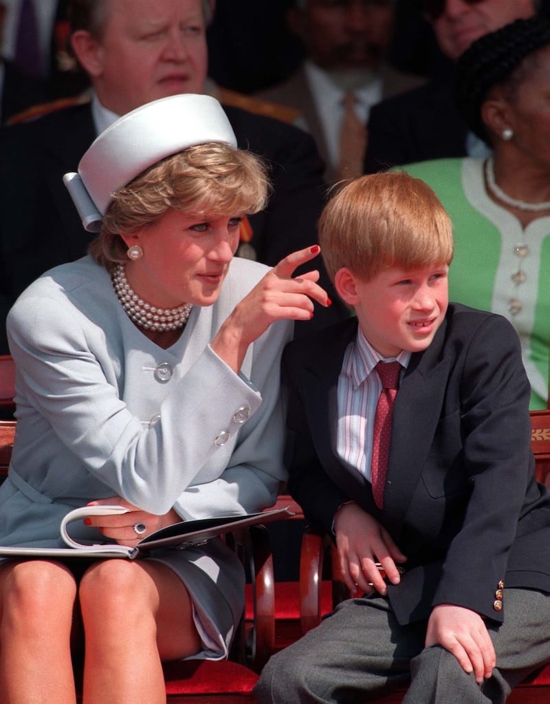 Diana with Harry in 1995