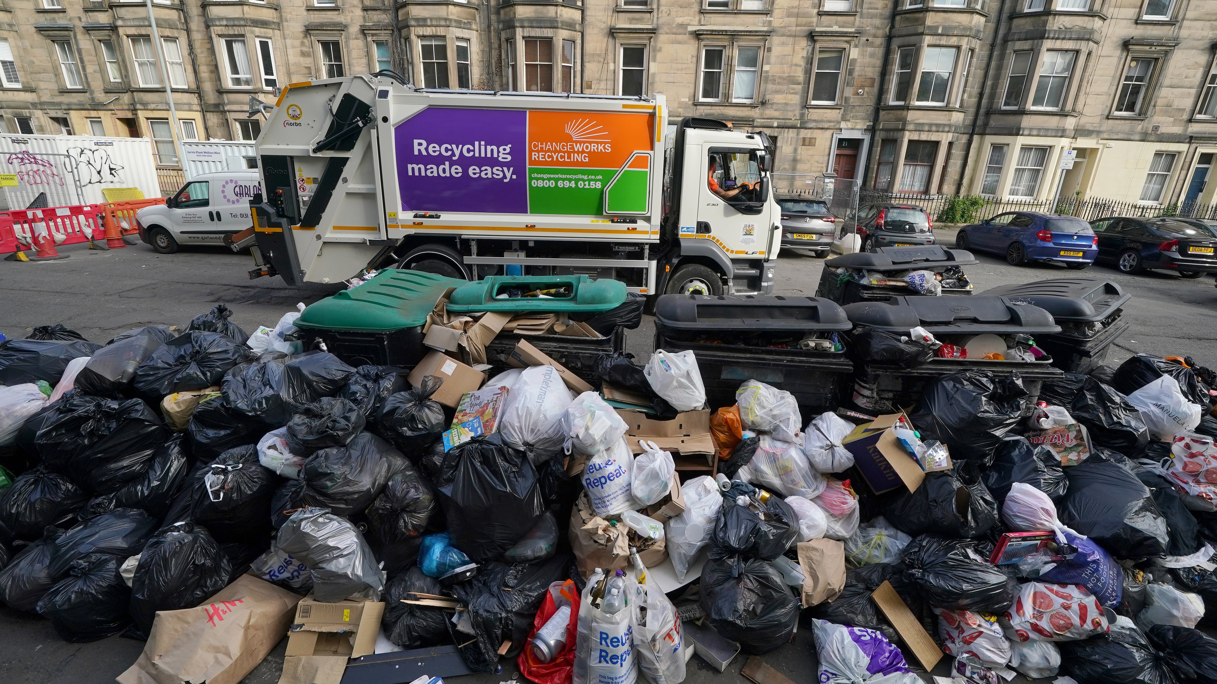 Unions have warned of rubbish could pile up in the streets during planned strikes