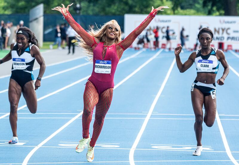 Sha’Carri Richardson is known for experimenting with her hair on the track and leaving it long