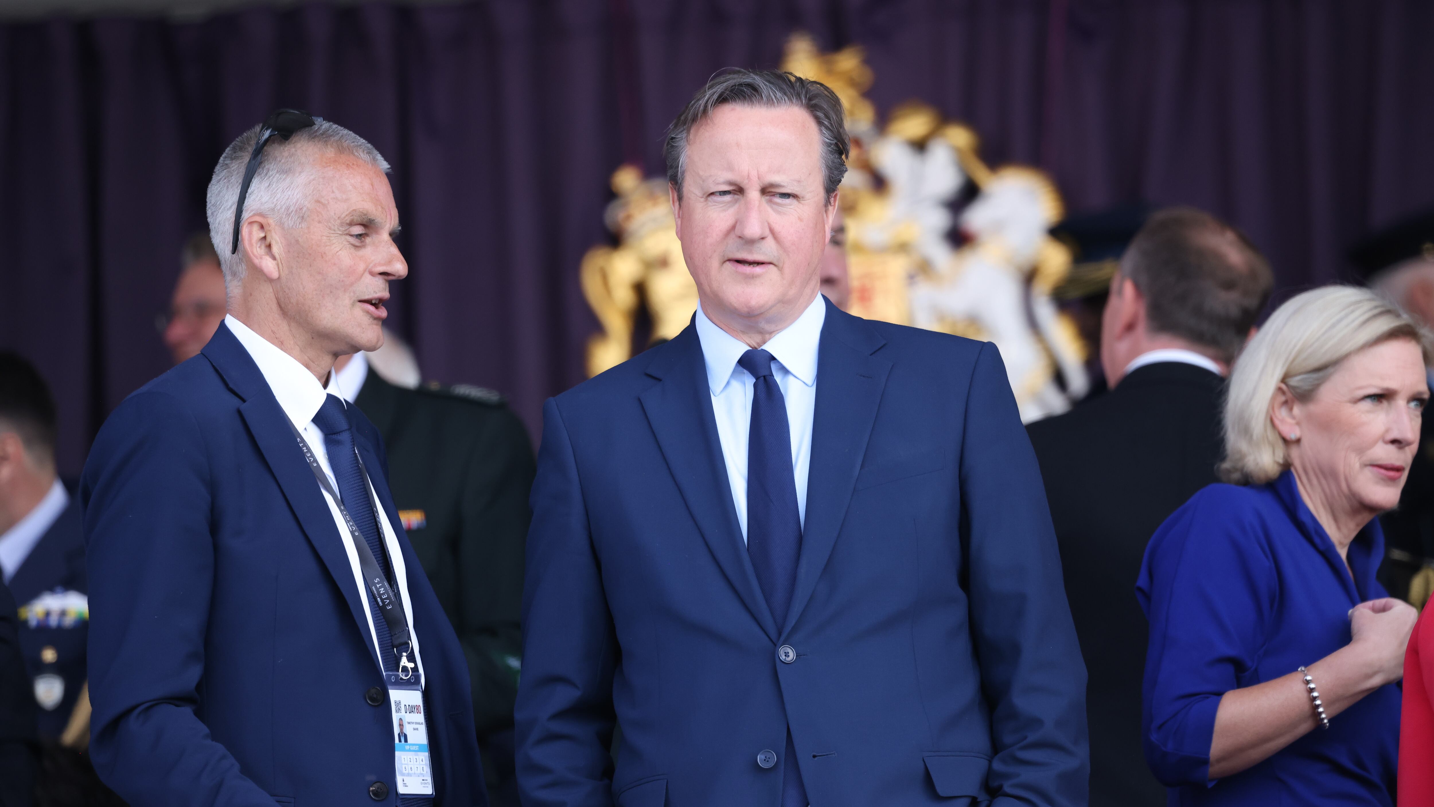 Foreign Secretary Lord David Cameron with BBC director-general Tim Davie