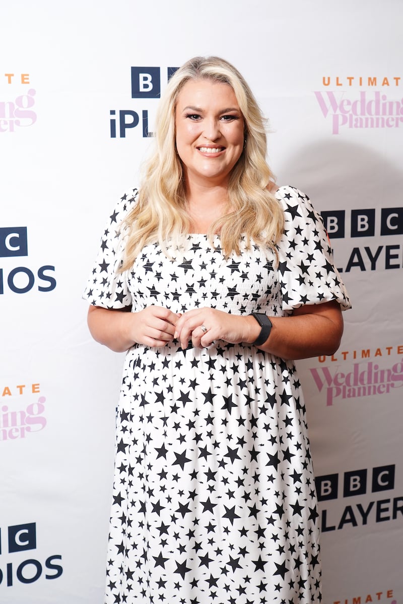 Sara Davies arriving for the screening of the Ultimate Wedding Planner screening at the Soho Hotel in 2023