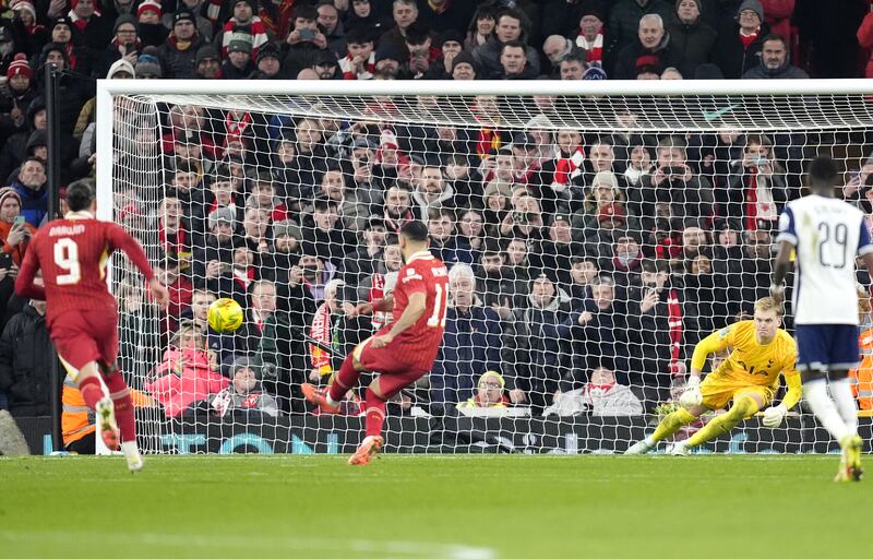 Salah scored a brilliant penalty to put Liverpool ahead in the tie