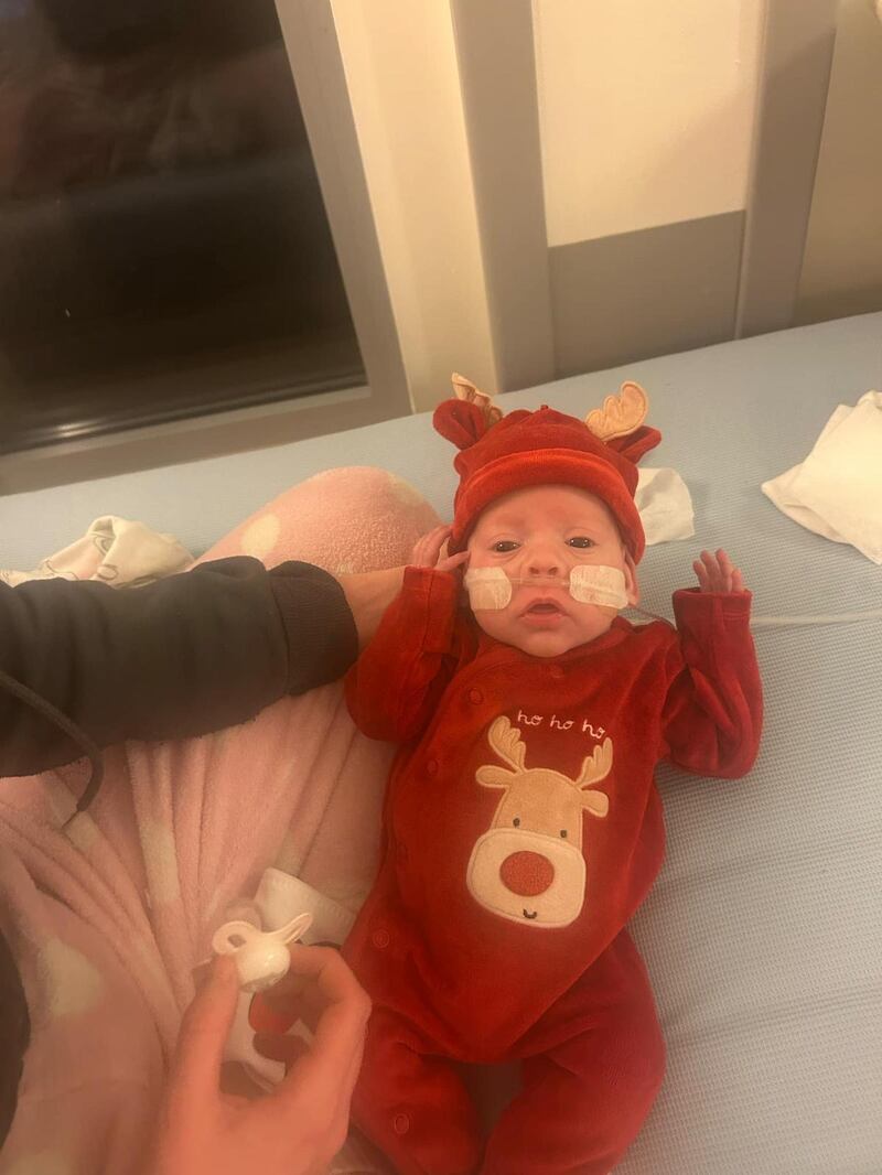 Hope McArthur spent her first Christmas in hospital