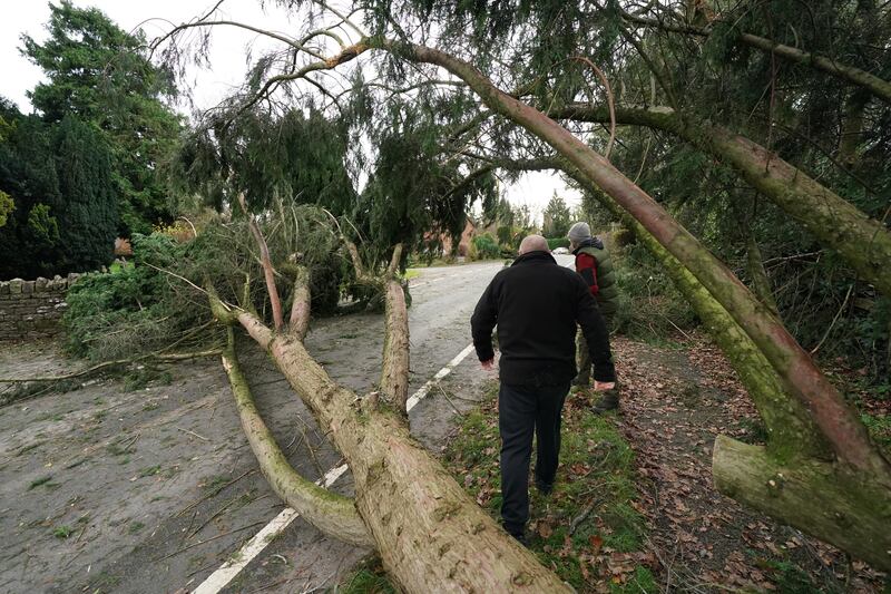 The winds were expected to slowly ease from the north throughout the day, the Met Office said