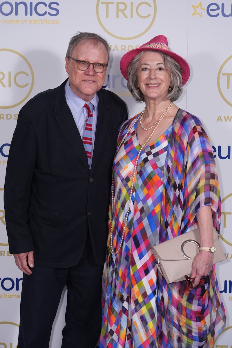 Coronation Street actors David Neilson and Maureen Lipman at the Tric Awards